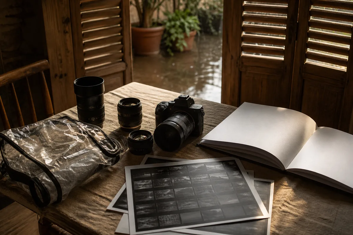 Photographier sous la pluie : lumière, protection et parti pris